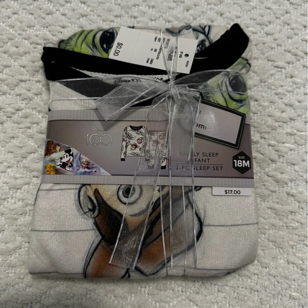 NWT Disney 100 Pajama Set Mickey Mouse Spider Man Yoda Woody Stitch Baby 18M